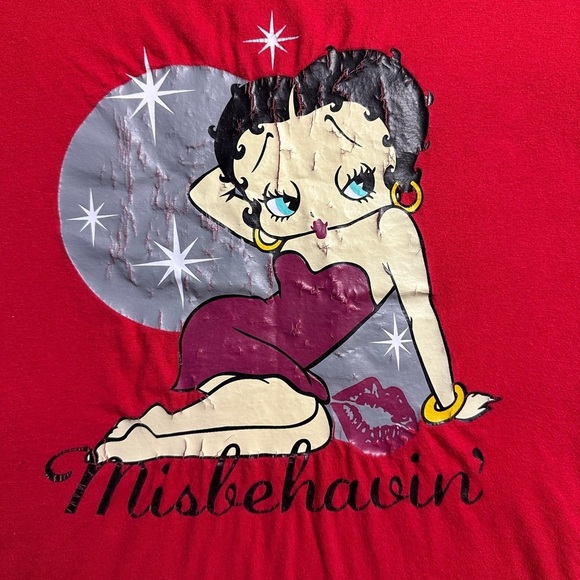 Vintage Betty Boop Misbehavin’ T-shirt Medium - Picture 5 of 6